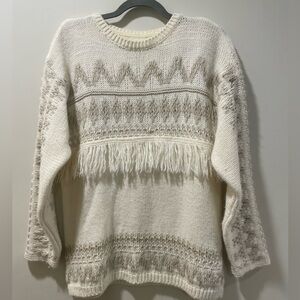Zara Kids Nordic Fringe Sweater Pullover